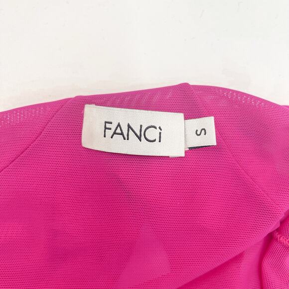 Fanci Club Dress Pink Garden of Eden Mini Ruffle Flower Halter Small - Picture 3 of 10